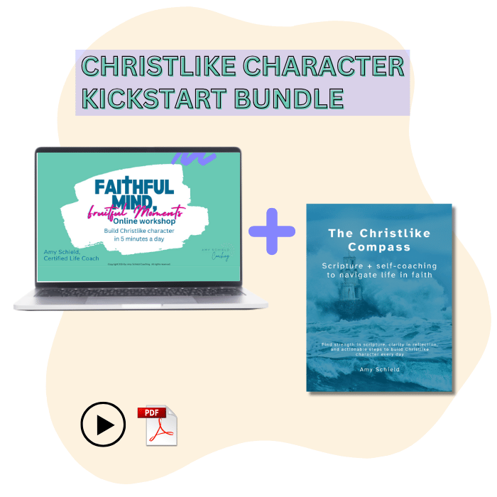 Christlike Character Kickstart Bundle Christian Women Prayer Scripture Personal Development Faith Based On-demand workshop