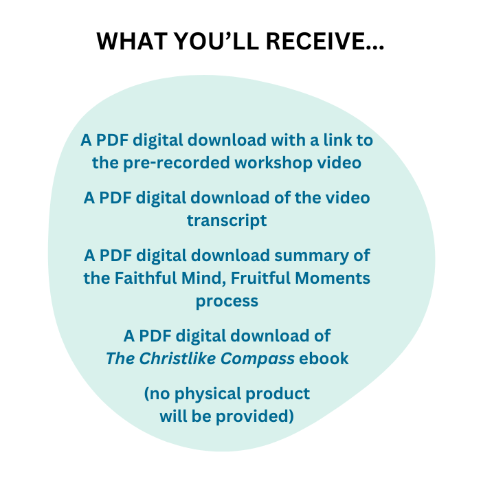 Christlike Character Kickstart Bundle Christian Women Prayer Scripture Personal Development Faith Based On-demand workshop Description of what you'll receive when you purchase the product