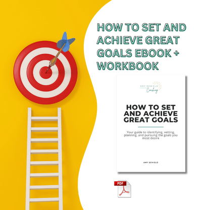 Goal-Setting and Achievement Guide: A fillable workbook to help you learn how to set and achieve goals, create plans, and stay motivated with actionable mindset strategies.